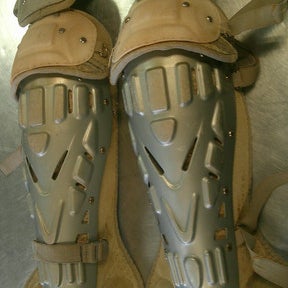 Used Rawlings SHIN GUARDS Catchers Leg Guards Grey Adult 11868-S000067190