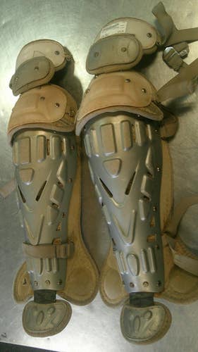 Used Rawlings SHIN GUARDS Catchers Leg Guards Grey Adult 11868-S000067190