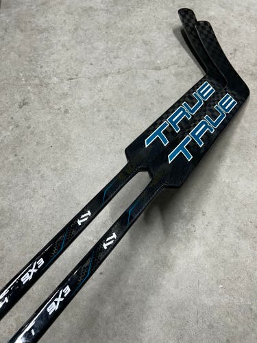 2 PACK - 25” Paddle Senior True 9X3 Catalyst Pro Stock NHL Goalie Stick Black / Teal