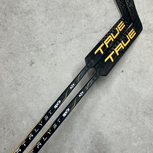 2 PACK 25” Paddle Senior True 9X3 Catalyst Pro Stock Goalie Stick Black/Beige