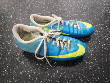 Used Nike MERCURIAL Soccer Cleats Teal Junior 04.5 11849-S000035997