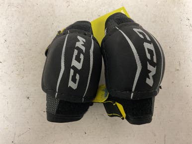 Used CCM TACKS 9550 Youth Elbow Pads Black And Yellow SM 11855-S000198222
