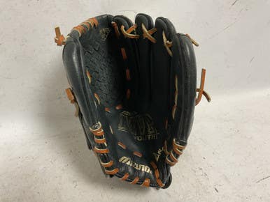 Used Mizuno MVP Youth GPL1152D Baseball Glove RH Throw Black And Orange 11 1/2" 11855-S000198209