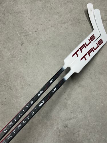 2 PACK 26” Paddle Senior True 9X3 Catalyst Pro Stock NHL Goalie Stick Black/Maroon/White
