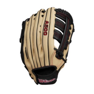 Wilson 2025 A500 Blonde/Red/Black 12.50" Baseball Glove WBW102544125