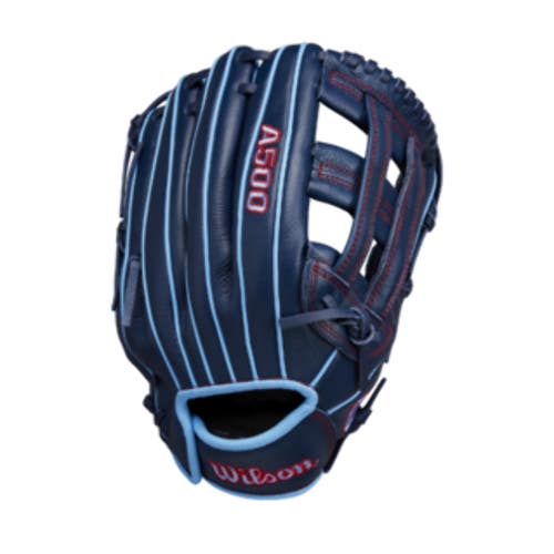 Wilson 2025 A500 Navy/Blue/Red 12.00" Baseball Glove WBW10254212