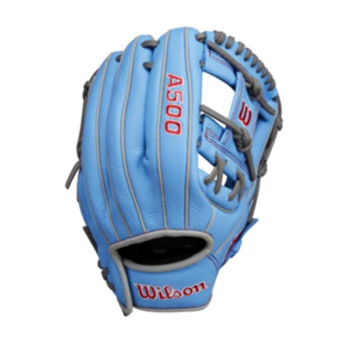 Wilson 2025 A500 Blue/Grey/Red 11.00" Baseball Glove WBW10253811