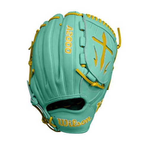 Wilson 2024 Fall A2000 B23 Seafoam/Yellow 12" Baseball Glove WBW10227012