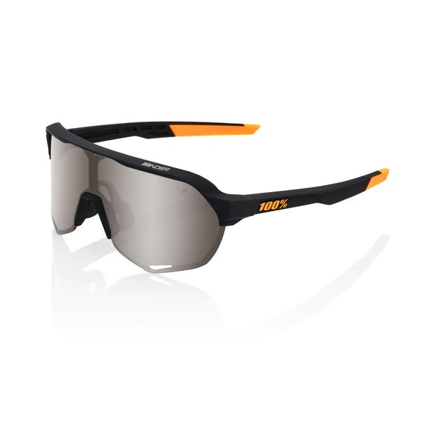 100% S2 Performance Sunglasses - BRAD BINDER SE BLACK - SILVER MIRROR LENS - S2