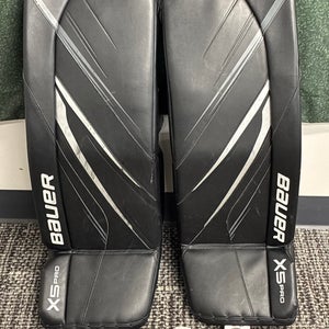 Black 32" Intermediate Bauer Vapor X5 Pro Goalie Leg Pads (Used)