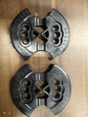 Burton Reflex Channel Mounting Discs Re: Flex Binding Pair Black New No Screws