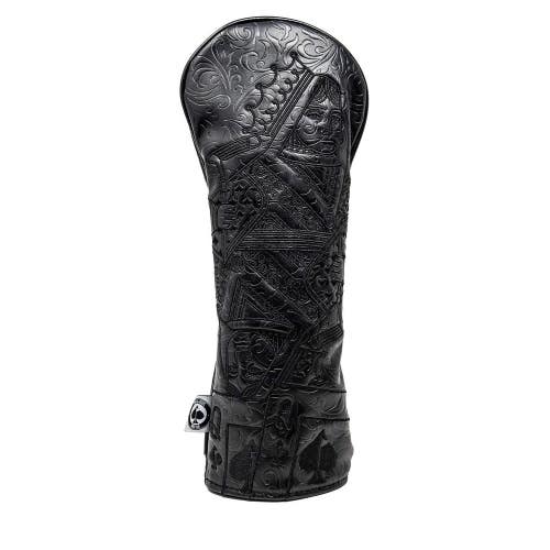 Pins And Aces Golf Blackout Queen of Spades Fairway Cover Synthetic Leather NEW