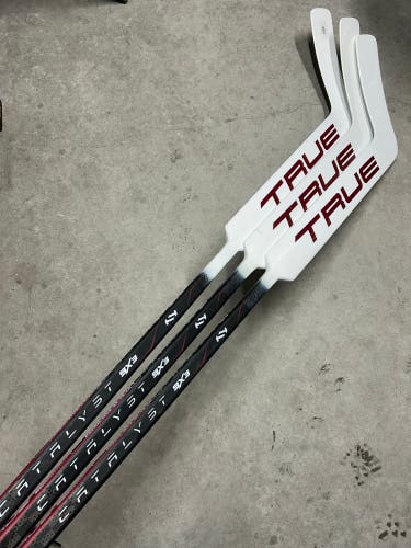3 PACK 26” Paddle Senior True 9X3 Catalyst Pro Stock NHL Goalie Stick Black/Maroon/White
