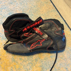 Alpinestars Racing Shoes Mens 9.5 Black Leather FIA 8856-2000