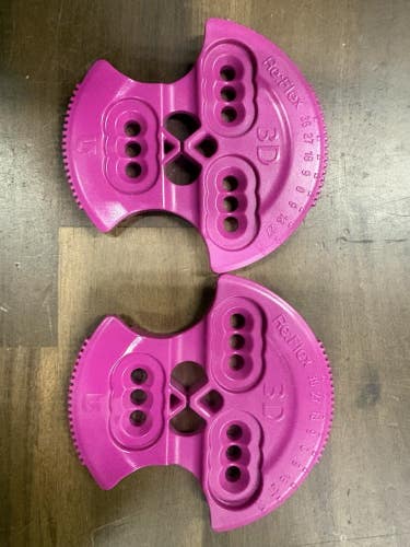 New Burton Snowboard Binding 3D 3 Hole Reflex Re-Flex Disc's Pink (Pair)