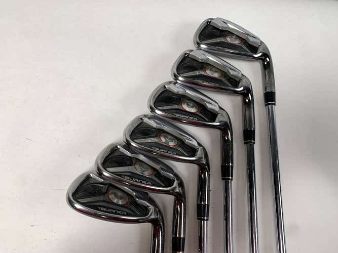 TaylorMade Burner 2009 Iron Set 6-PW+AW+SW 85g Stiff Steel Mens RH NO 9 IRON