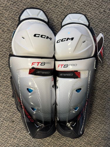Senior CCM Jetspeed FT8 Pro 14" Shin Pads (New)