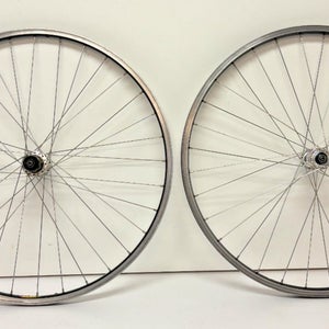 Vintage Araya RM-17/RX-7 32-Spoke Black Aluminum 26" QR Wheelset Deore DX Hubs