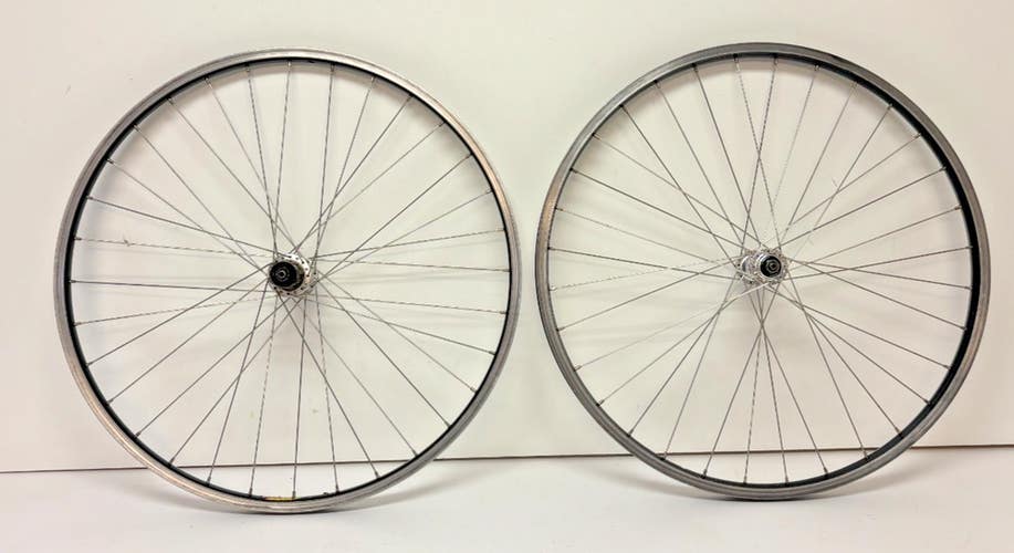 Vintage Araya RM-17/RX-7 32-Spoke Black Aluminum 26" QR Wheelset Deore DX Hubs