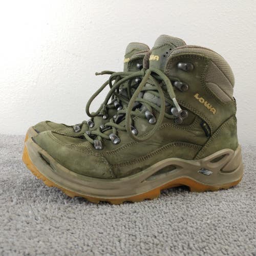 Lowa Renegade GTX Mid Hiking Boots Womens Size 8.5 Shoes Green Waterproof USED