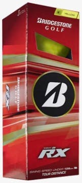 Bridgestone Tour B-RX Golf Balls (Yellow, 3pk) 1 Sleeve 2026 NEW