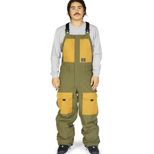 DC Shadow 15K Shell Snowboard Bib Pants Men's Medium Ivy Green New 2023