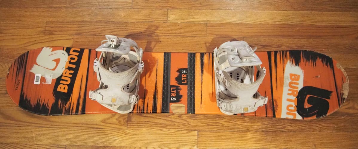 Kid's Burton LTR Snowboard All Mountain With Bindings Medium Flex True Twin 120 cm (Used)