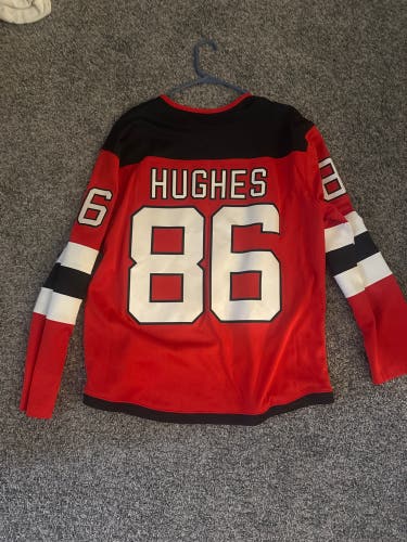 Jack Hughes Stitched Home Jersey Medium Adult