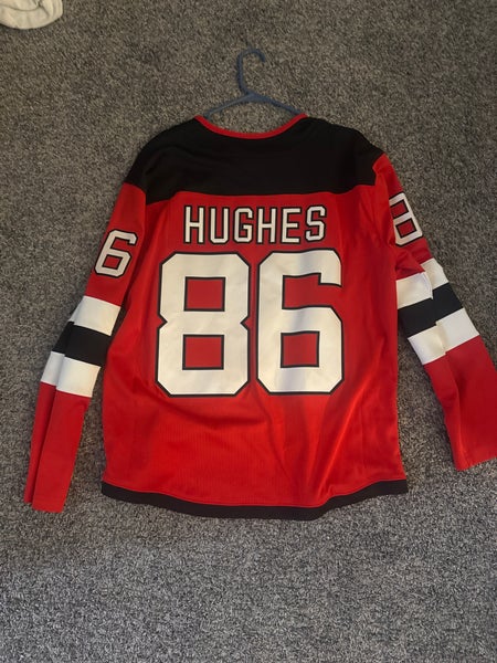 Jack Hughes Stitched Home Jersey Medium Adult