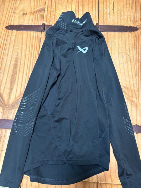 Bauer Protect Long Sleeve Mock Neck Base Layer Hockey Neck Guard Size S/P