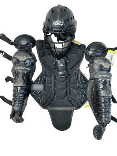 Used Rawlings CFA2-REVC Catchers Chest Protector Black Youth 11835-S000203536