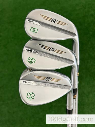 Titleist Vokey SM8 Chrome Four Leaf Clover 3 Wedge Set (46, 50, 54 Degrees)