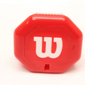 WILSON RED "ROUNDED STYLE" BUTTCAP FOR TENNIS RACQUETS (#3: 4 3/8) + STAPLES