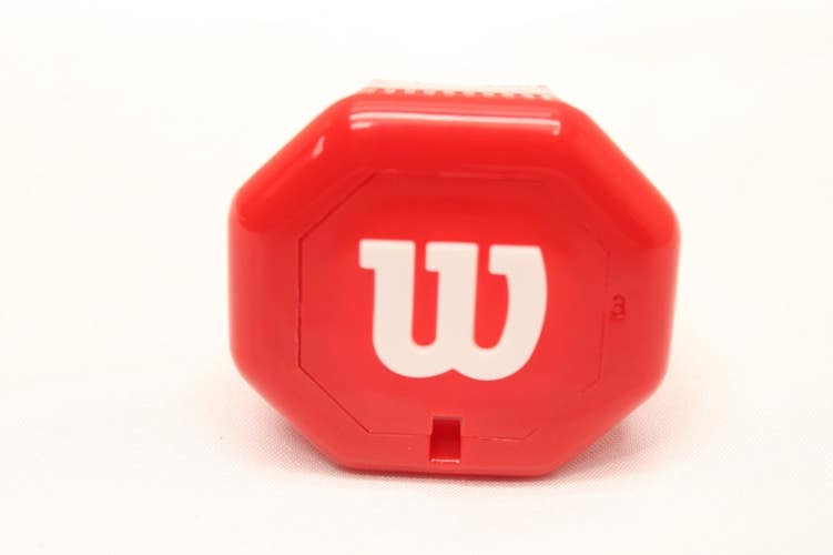 WILSON RED "ROUNDED STYLE" BUTTCAP FOR TENNIS RACQUETS (#3: 4 3/8) + STAPLES