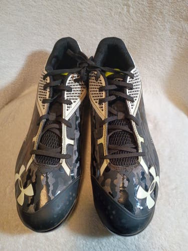 Black Men's Size 13.0 (W 14.0) Adult Under Armour Low Top Metal (New)