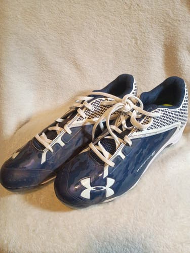 Blue Men's Size 13.0 (W 14.0) Adult Under Armour Low Top Metal (New)