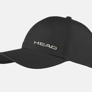 2026 UNISEX HEAD PRO PLAYER ADJUSTABLE TENNIS CAP (BLACK) #287115-BK