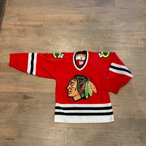 Vintage Chicago Blackhawks Koho Hockey Jersey Size Youth S/M Red 90s NHL