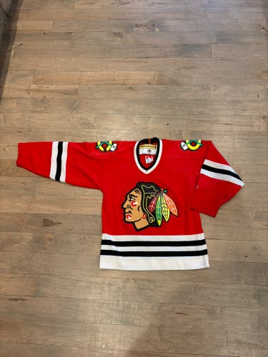Vintage Chicago Blackhawks Koho Hockey Jersey Size Youth S/M Red 90s NHL