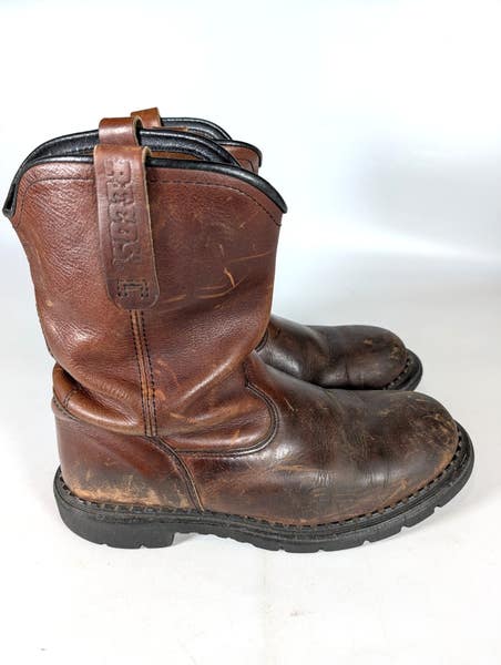 Red Wing Pecos Soft Toe Work Boots #1149 Brown Leather Mens  display picture 3