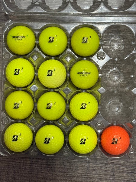 13 Bridgestone e6 and Extra Soft Golf Balls - Yellow Color
