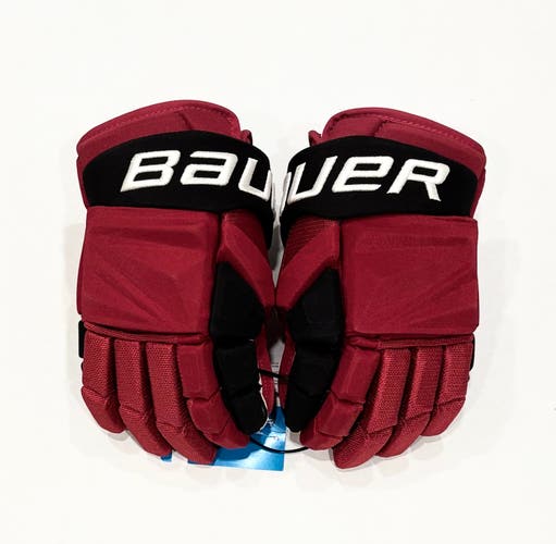 14” New Shayne Gostisbehere Bauer Vapor Hyperlite Pro Stock Gloves - Carolina Hurricanes