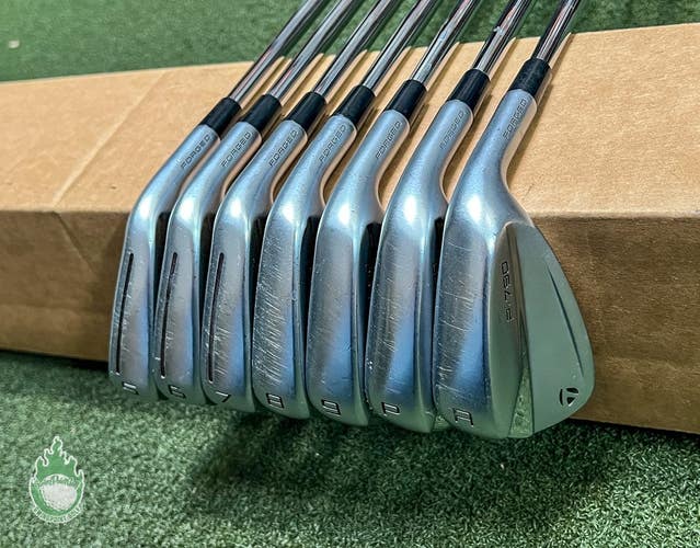 Used 2021 TaylorMade P-790 Forged Irons 5-PW/AW 105g S300 Stiff Steel Golf Set