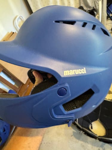 NEW MARUCCI DURAVENT SR Batting Helmet w/Jaw Guard Royal Blue-MBHDVJG-NB-Senior (7⅛ - 7½)