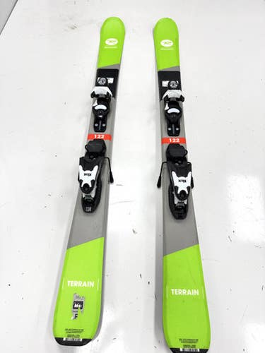 Used Rossignol TERRAIN Boys DH Ski/Binding Green 122 cm 11860-S000303753