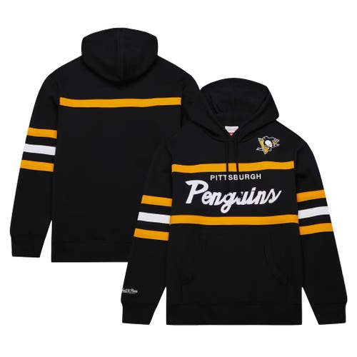 Pittsburgh Penguins Mitchell & Ness Head Coach Pullover Hoodie - Black