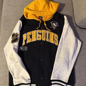 Pittsburgh Penguins Black Rinkside Fleece Full-Snap Jacket Large