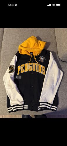 Pittsburgh Penguins Black Rinkside Fleece Full-Snap Jacket Large