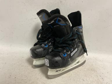 Used Bauer NEXUS 6000 Youth Hockey Skate Black And Royal Blue Youth 11.0 11855-S000198273