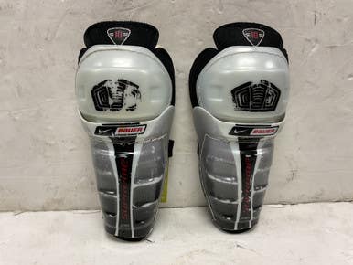 Used Bauer SUPREME 10 Youth Shin Guards Grey 8" 11855-S000198258